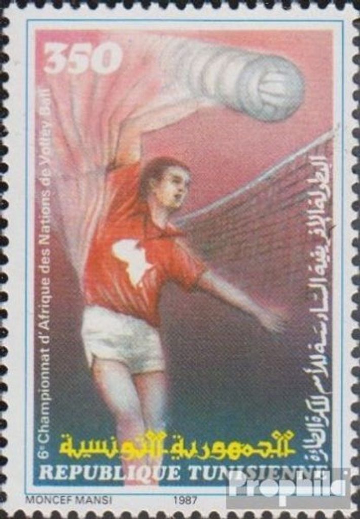 Briefmarken Tunesien 1987 Mi 1154 (kompl.Ausg.) postfrisch Afrikanische Volleyballmeisterschaft
