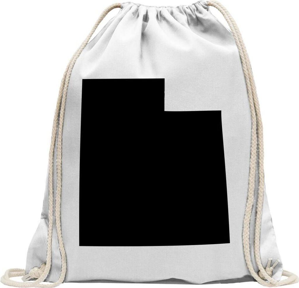 Kiwistar - Turnbeutel - weiss - USA - Bundesstaat - Utah - Fun Rucksack Sport Beutel Gymsack Baumwolle mit Ziehgurt