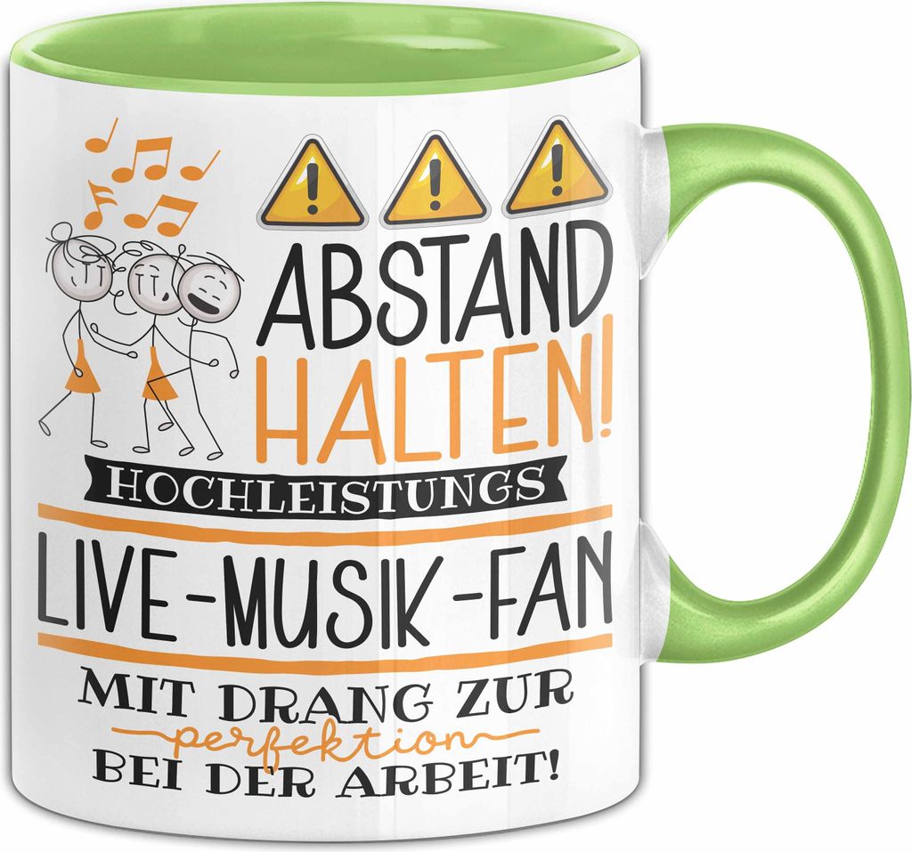 Live-Musik-Fan Tasse Geschenk Lustig Abstand Halten Produktbild 