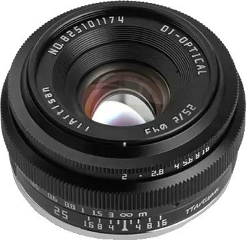 Objectif 25mm F2 focale fixe pour hybrides Fuji monture X noir compact