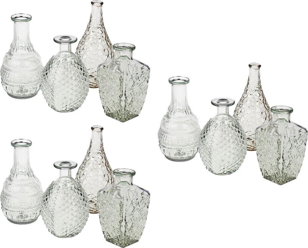 Annastore Dekorative Glasvasen, 12er Set, verschiedene Produktbild 