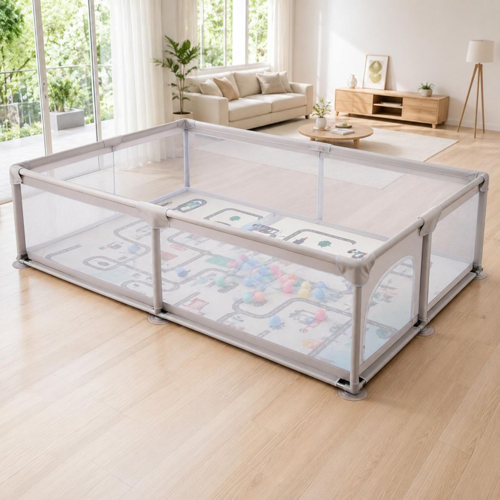 Laufstall Baby, Laufstall 180x200cm, Laufgitter Baby mit Produktbild 