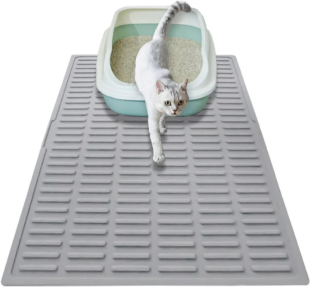 Tapis de litière pour chat en silicone pour garder vos sols propres net