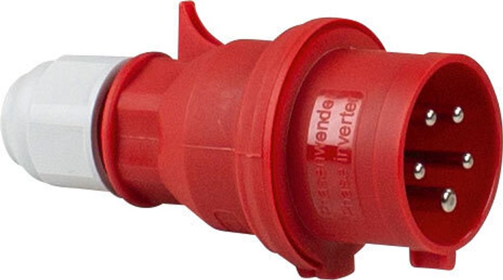 as-Schwabe Bals CEE-Phasenwendestecker 400V 16A Rot Schraubanschluss 2,5mm² 400V