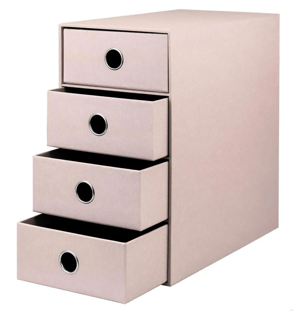Petite tour de rangement 4 tiroirs Powder - Format compact 32cm