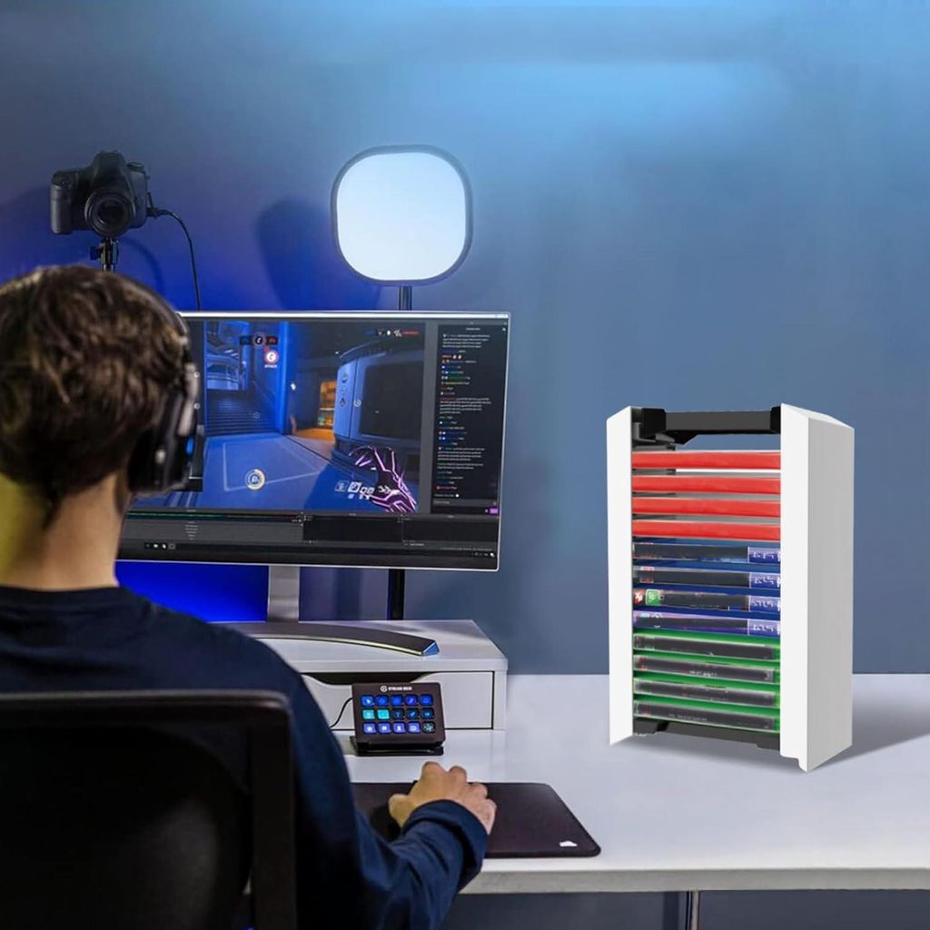 Disc-Aufbewahrungsregal für 12 PS5-Spiele - Halter für Spielediscs