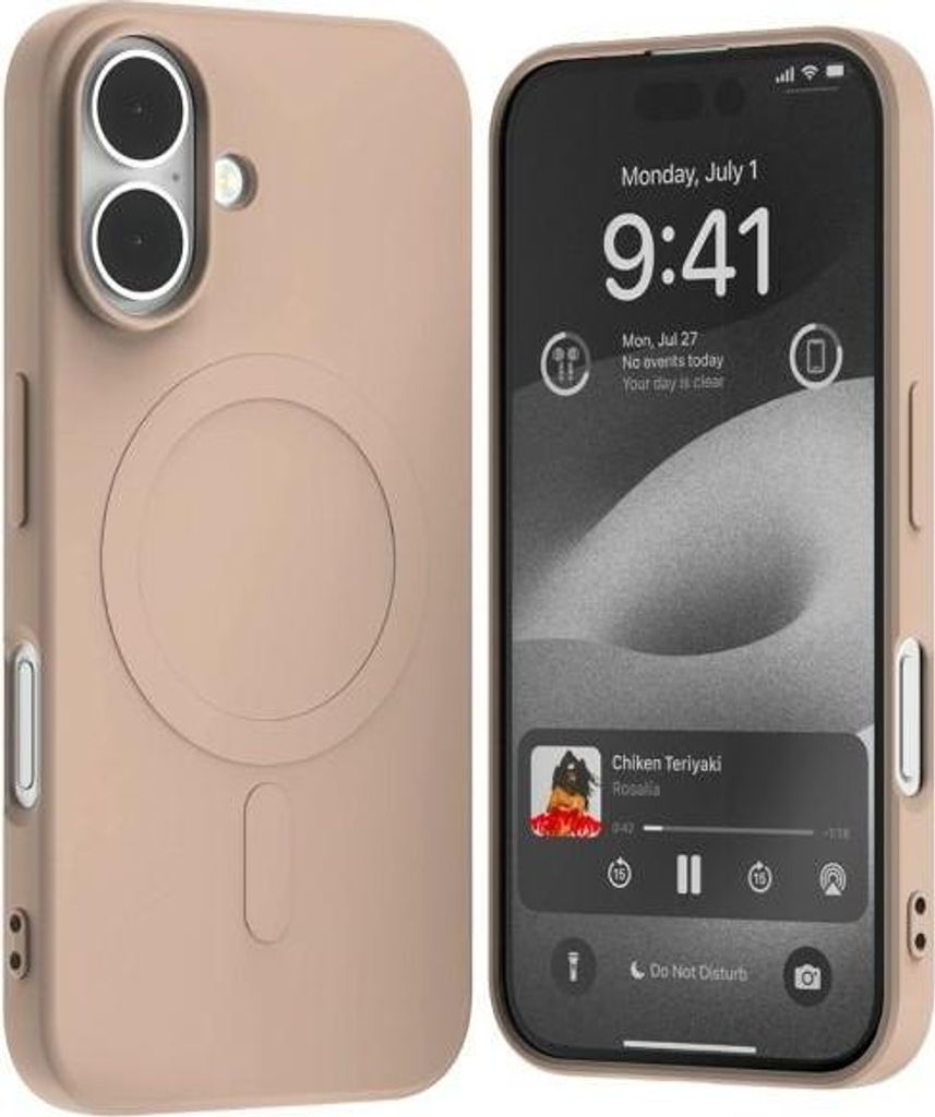 Mercury MagSafe Semi-Silicone iPhone 16 6,1" rosa Sand Schutzhülle