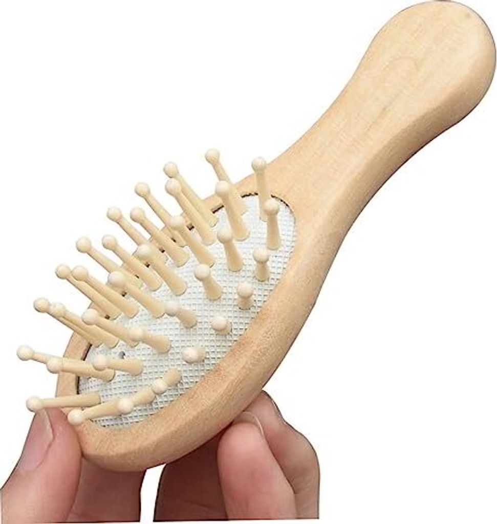 Healeved Kämme Kamm Mini-Haarbürste Haut Gesichts- Haarbürste Männer Haarglättungsbürsten nasse trockene Bürste hairbrush haarbürsten kontu...