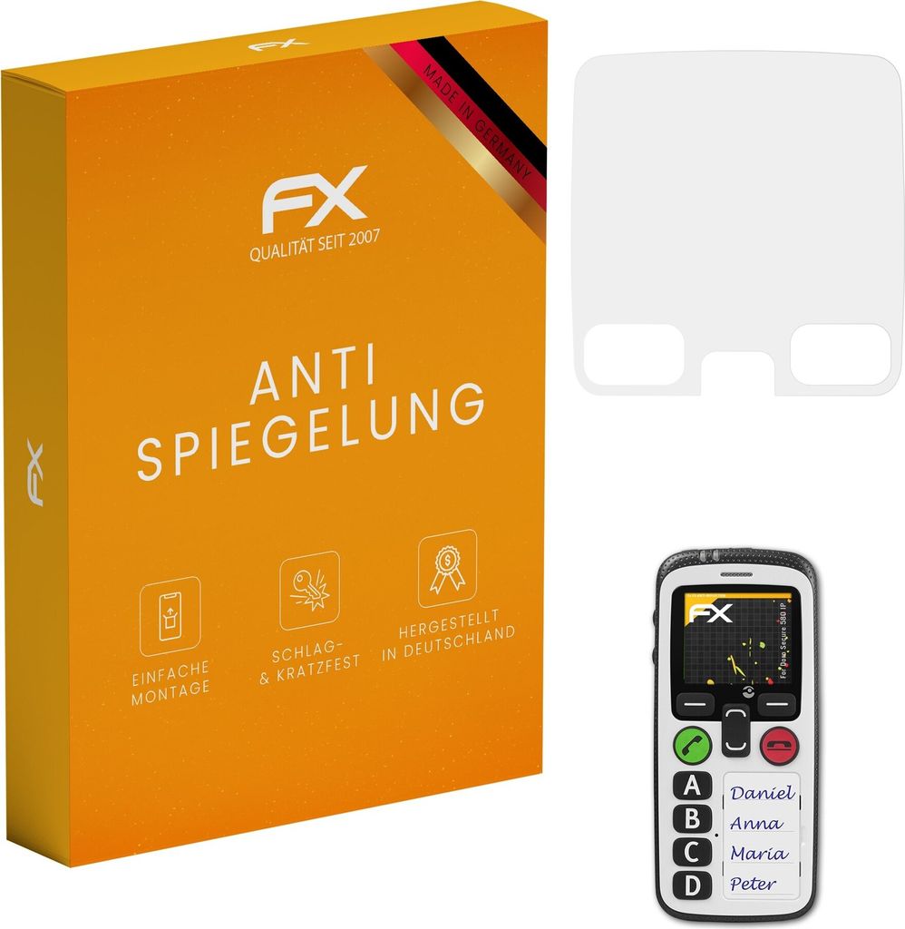 atFoliX FX-Antireflex 3x Schutzfolie kompatibel mit Doro Secure 580 IP Displayfolie
