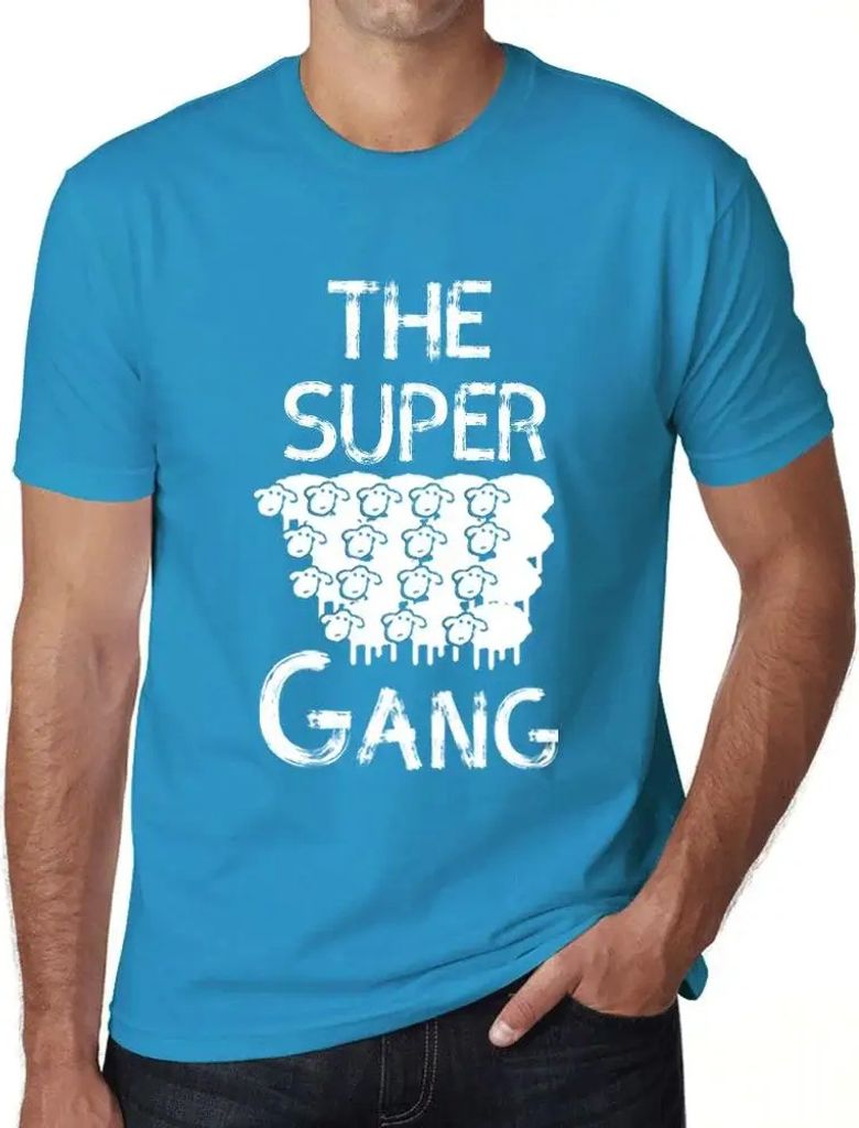 Herren Grafik T-Shirt Die Supergang – The Super Gang – Öko-Verantwortlich Vintage Jahrgang Kurzarm Lustige Druck Geburtstag Geschenk Mann