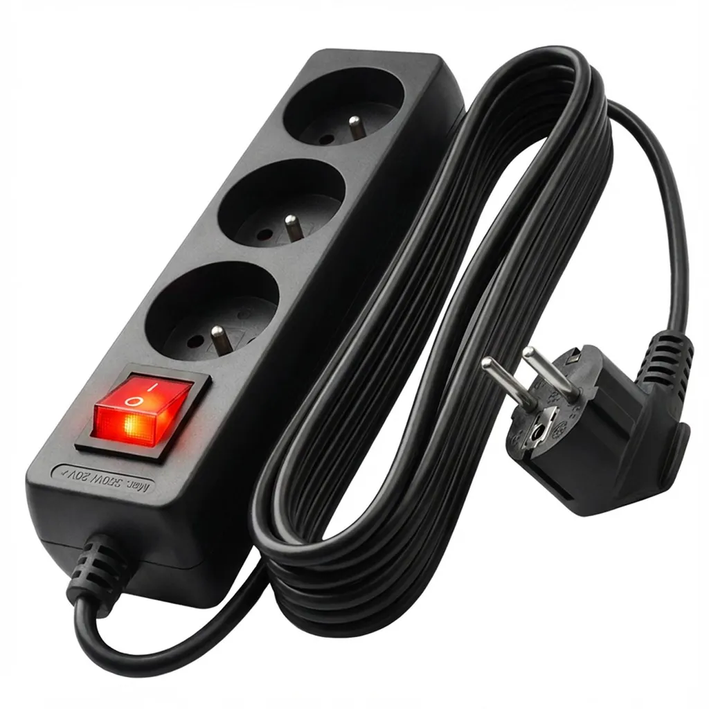 Multipresa Vayox 5 Prese 10A Nera 5M: Ciabatta Ufficio con Switch