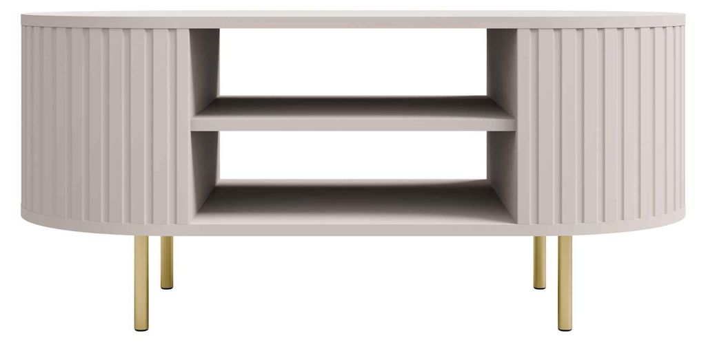 Masseno Couchtisch BOLLA 100 cm Kaffetisch für Wohnzimmer Sofatisch Wohnzimmertisch Beige