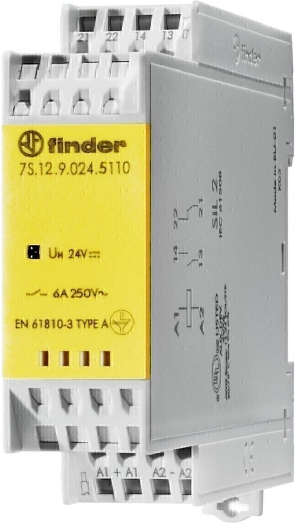 Finder Relais-Modul mit zwangsgeführten Kontakten, Serie 7S 7S.12.9.024.5110 1 Schließer/1 Öffner 6 A (7S.12.9.024.5110)