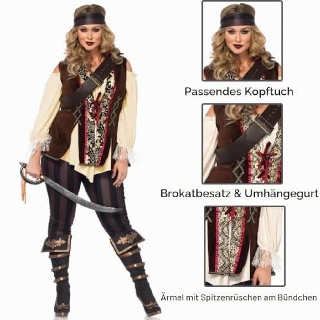 Miss Capitano Pirata XXL Taglia: XL-XXL Immagine del prodotto 