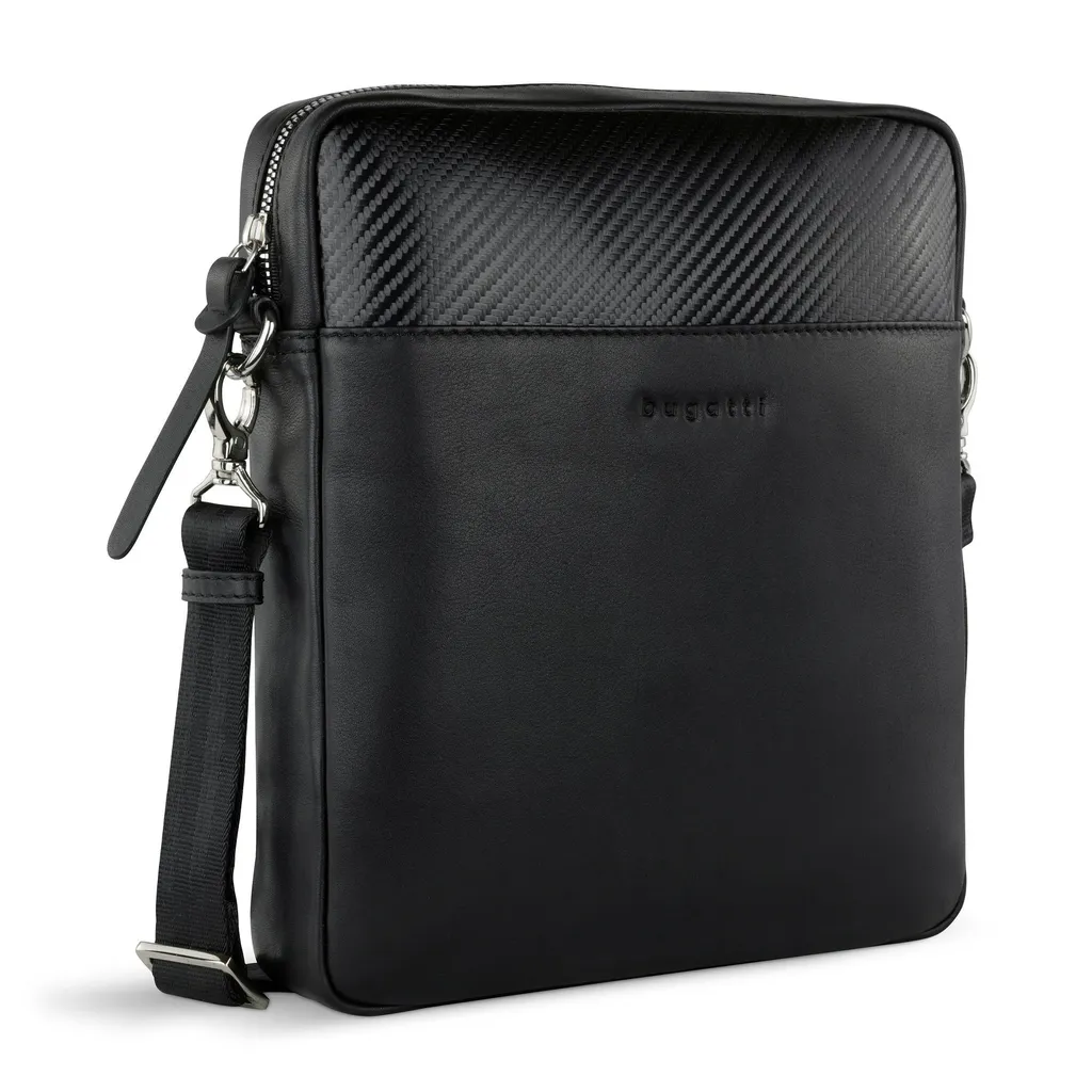 Bugatti Comet sac à épaule compact en toile noire résistante