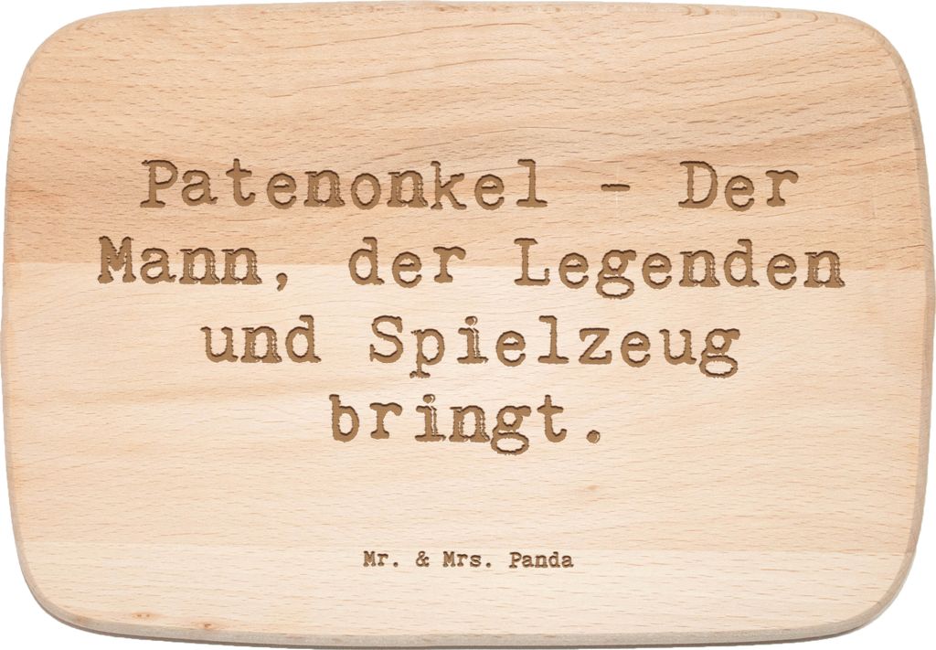 Mr. & Mrs. Panda Schneidebrett Holz Spruch Patenonkel Geschenk - Transparent - Freude, brotzeitbrettchen, Familie, geistige Führung, schneidbrett,...