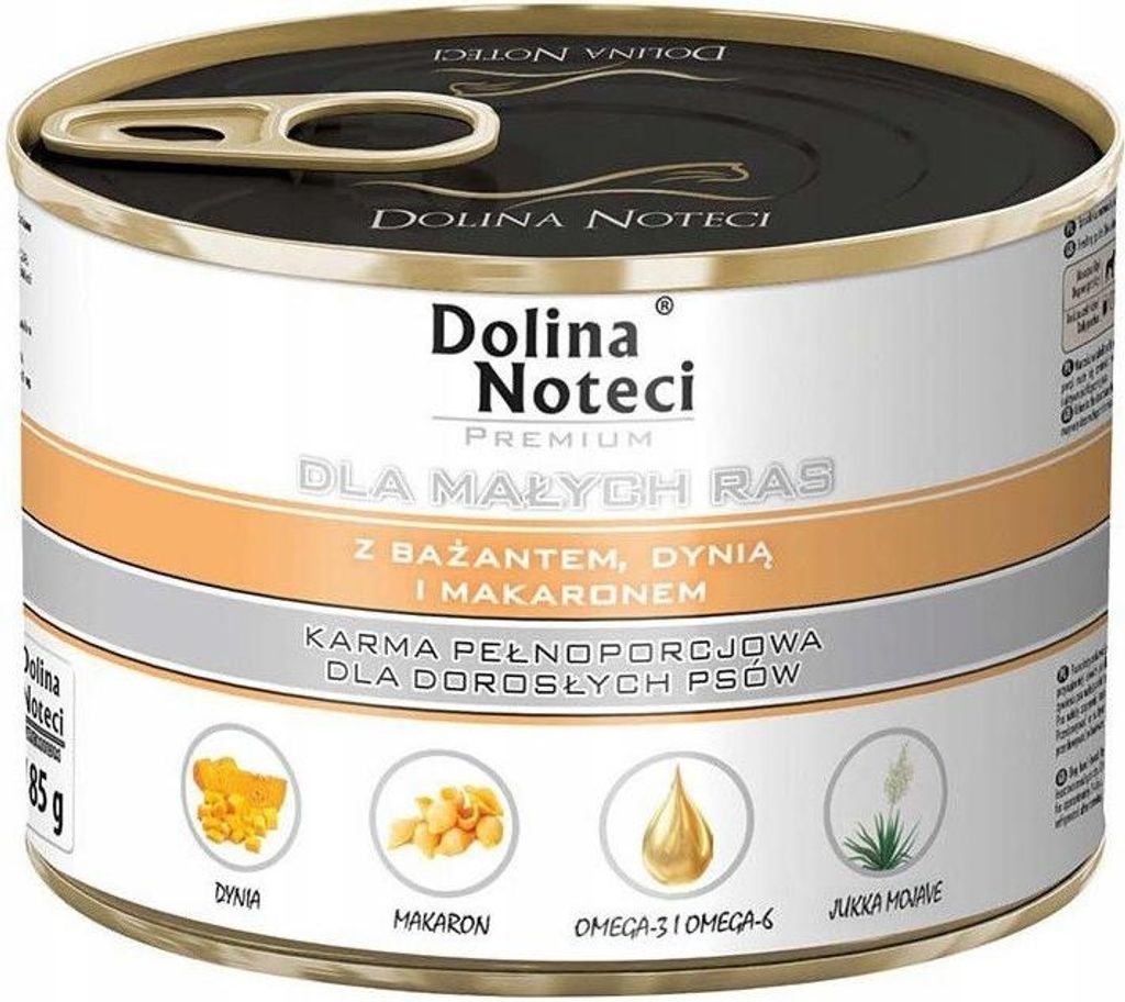 DOLINA NOTECI Premium Pheasant pumpkin and pasta - Nassfutter für Hunde - 185 g