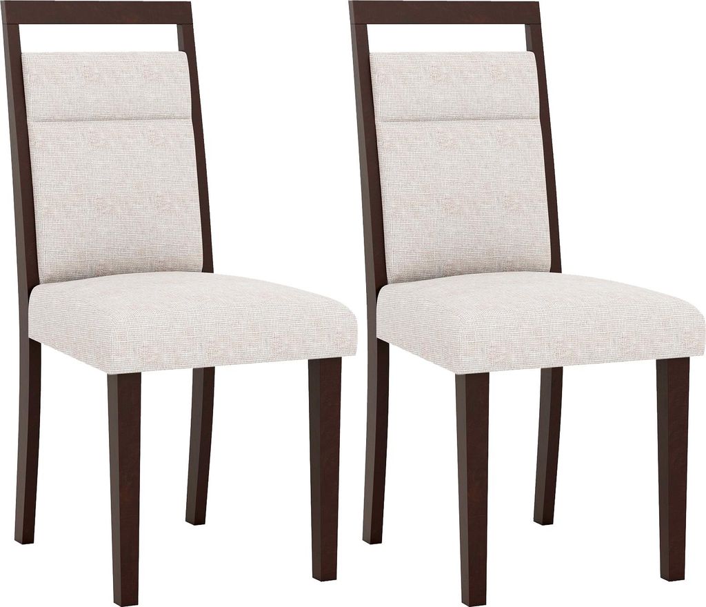COSTWAY Esszimmerstühle 2er Set, Küchenstuhl Holz, Esstisch Stühle mit gepolsterter Sitz, Holzstühle gepolstert, bis zu 150kg , Stühle (Beige,2)