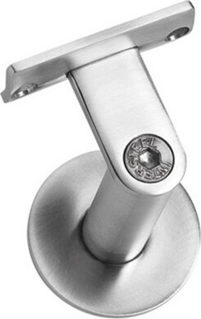 Handlaufhalter schwer runde Auflage Edelstahl Produktbild 