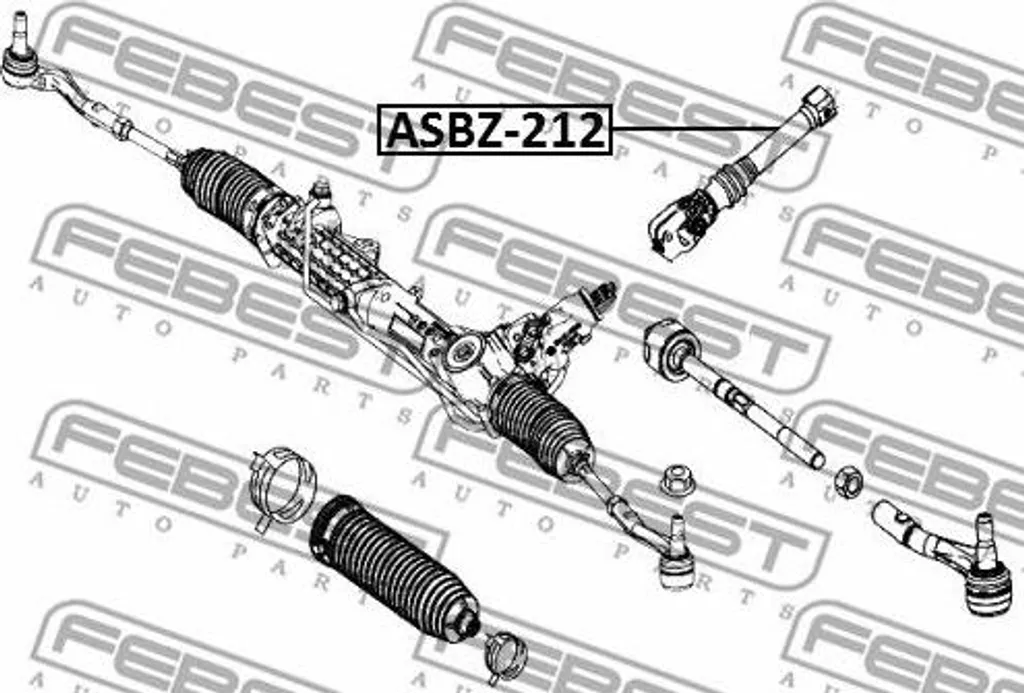 Arbre de transmission FEBEST ASBZ-212 compatible OE A2044620278 Mercedes