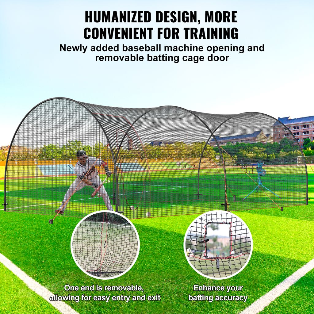VEVOR Baseball-Schlagkäfig-Netz mit Rahmen und Netz 6,7 x Produktbild 4