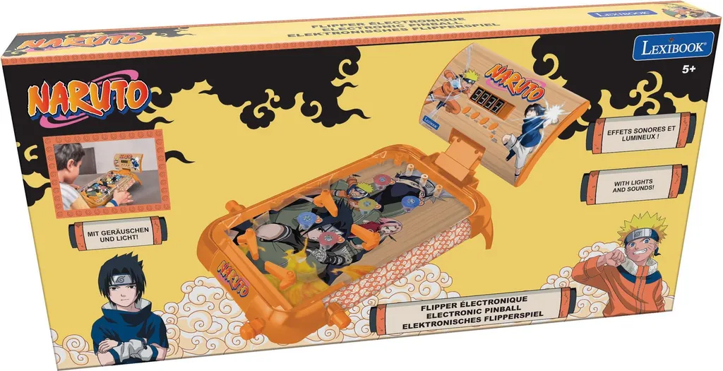 Flipper de table Naruto avec score numérique et lumières LED actives - 4