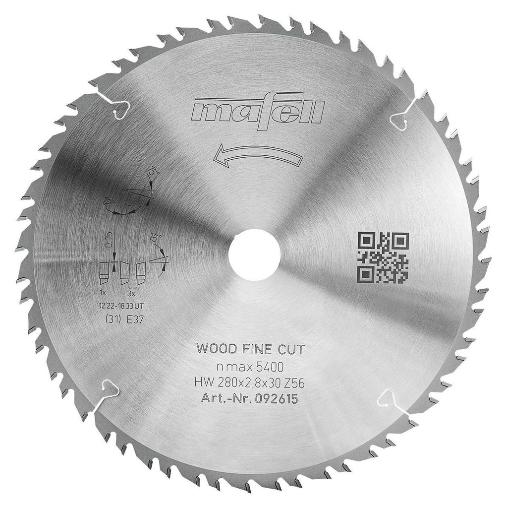 Lame de scie Mafell KSB-WF 280 GT, HW, 280 x 2,8 x 30 mm, Image du produit 