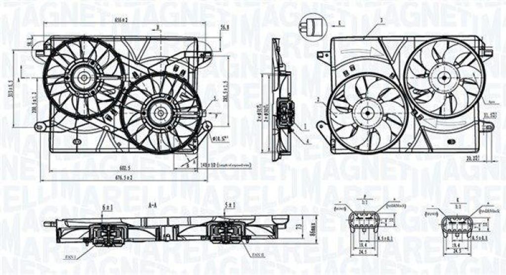 MAGNETI MARELLI 069422901010 Lüfter Motorkühlung Produktbild 