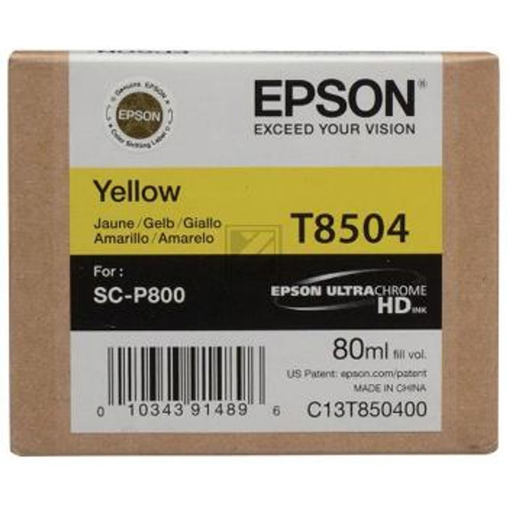 Epson Tintenpatrone yellow T 850 80 ml T 8504