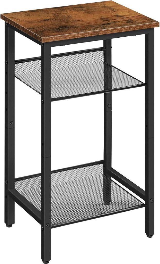 Tavolino con 2 ripiani regolabili in rete 38 x 28 x 74 cm Immagine del prodotto 