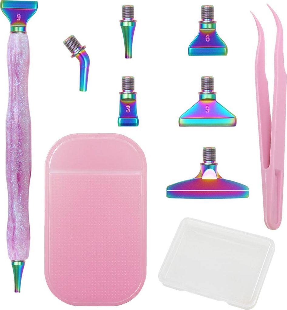 Diamond Painting Zubehör Stift Set, 6 Styles 5d Drill Pen Ersatzköpfe, im Dunkeln leuchtende Diamantkunststifte