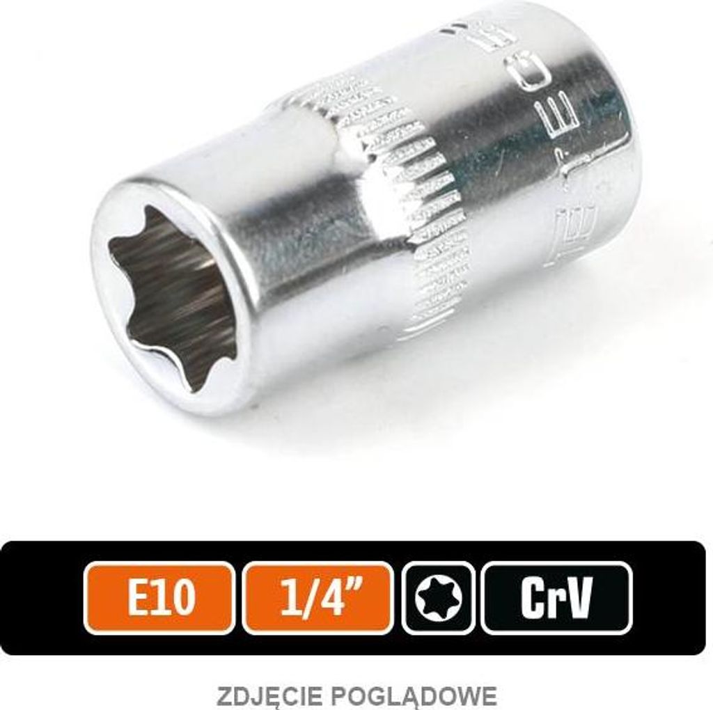 Steckschlüssel 1/4" TORX E10 / TEGER