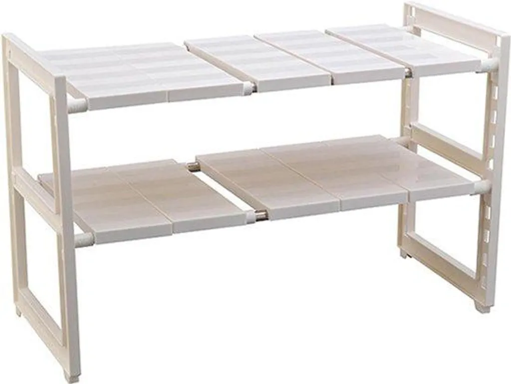 Étagère de rangement sous évier pour salle de bains et cuisine modulable