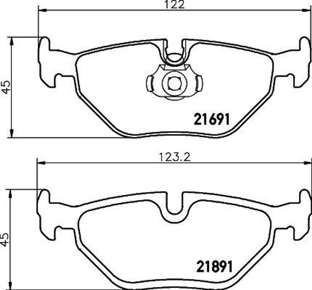 MINTEX Bremsbeläge Satz Hinten Bremsklötze für BMW 5 Limousine (E39) MDB1879