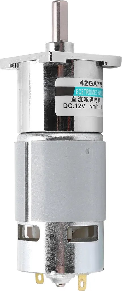 Micro moteur réducteur CC 12V à aimant permanent et engrenage métallique