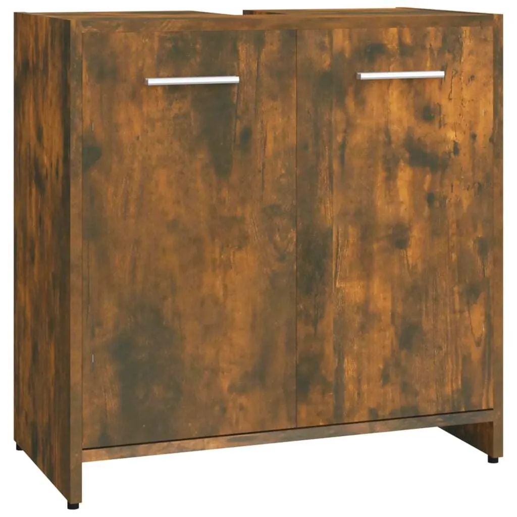 Mobile Sottolavabo SYFAX Rovere Fumo 60cm - Design Salvaspazio Bagno