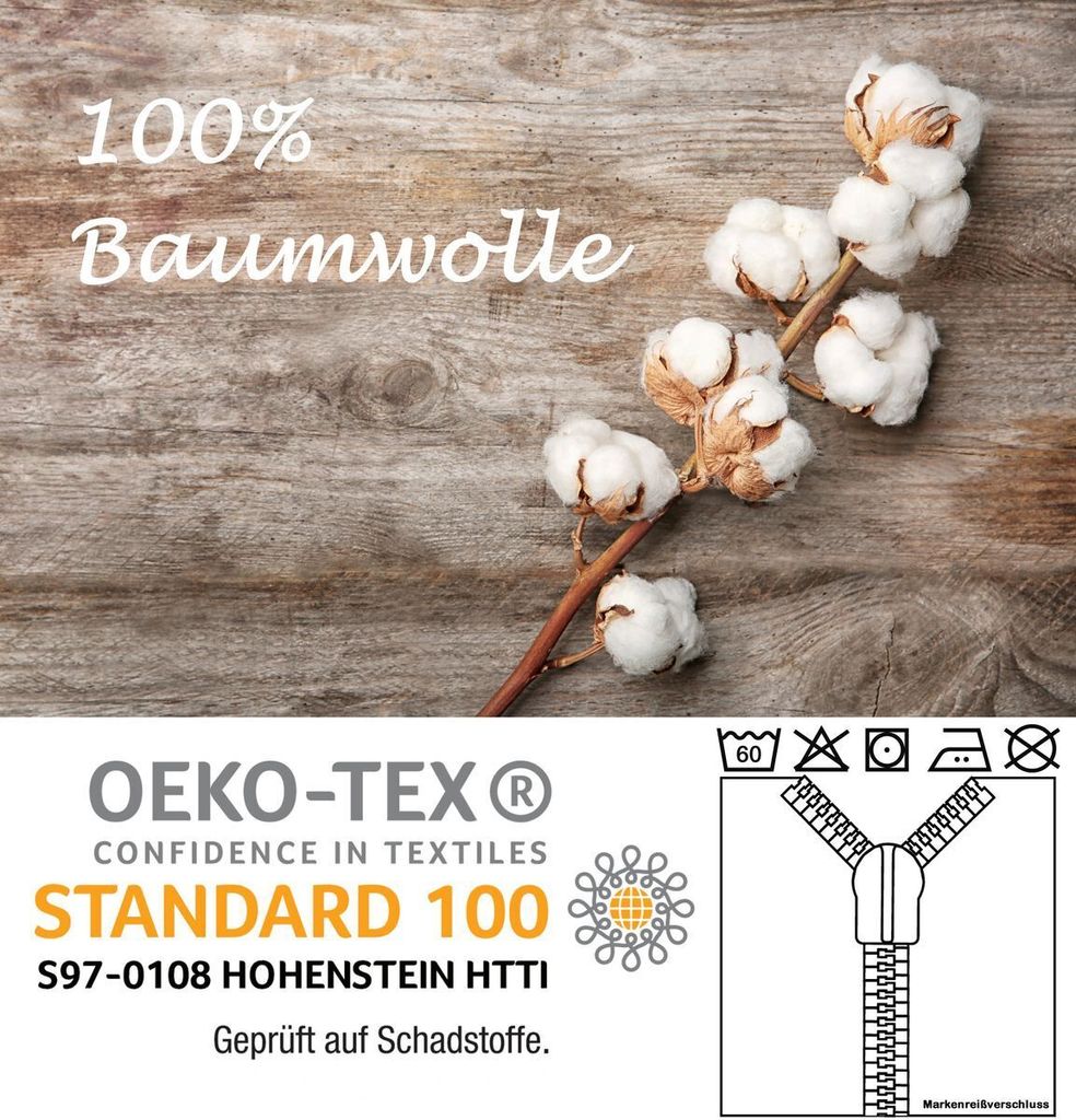 JACK by Kaeppel Mako Satin Wende Bettwäsche 200x200cm 3 tlg. Stars Rot Beige Weiß Anthrazit Stern Sterne, Farbe:Beige