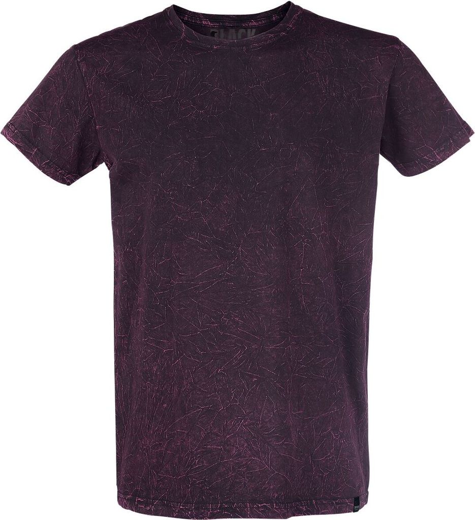 Black Premium by EMP Herren dunkelrotes Basic T-Shirt in individueller Waschung L