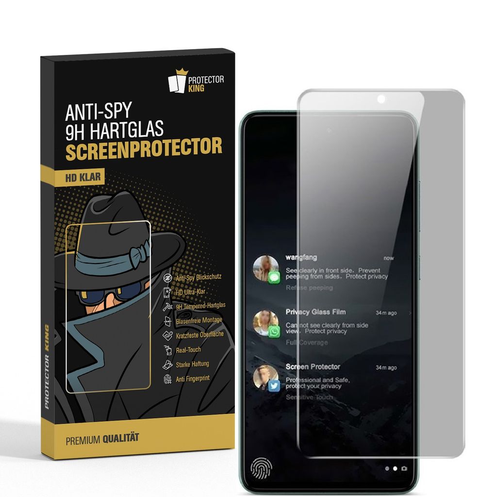 Panzerglas-Schutzfolie Für Xiaomi Redmi Note 12 Pro – 2 Stück, 9H Härte, Anti-Spy, Einfach Zu Montieren