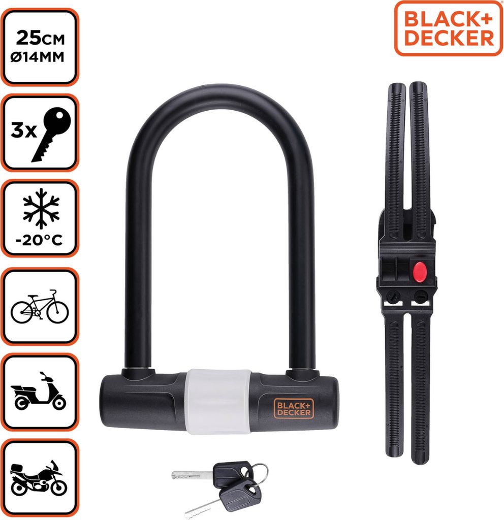 Roller Bügelschloss Diebstahlschutz - Hochfester Stahl U-Lock Für Motorrad Und Fahrrad