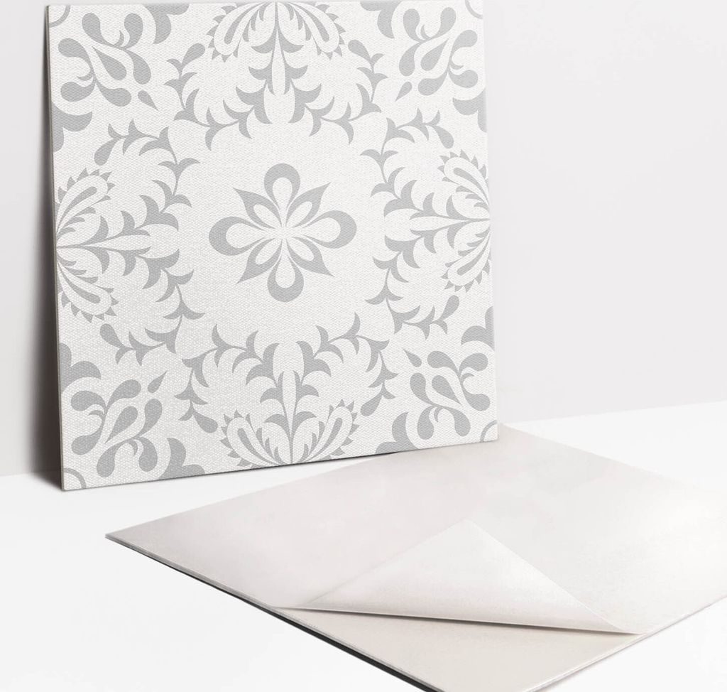 Fliesenaufkleber Set für Bad und Küche - 9 Fliesen Selbstklebend PVC - 30 x 30 - Dekorative Creepers