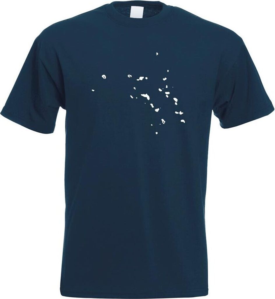 Kiwistar - T-Shirt - Navy - Marshallinseln Umriss Kontur Herren Funshirt Bedruckt Design Sprüche Spruch Motive - mit Motiv Bedruckt - Funshirt Des...