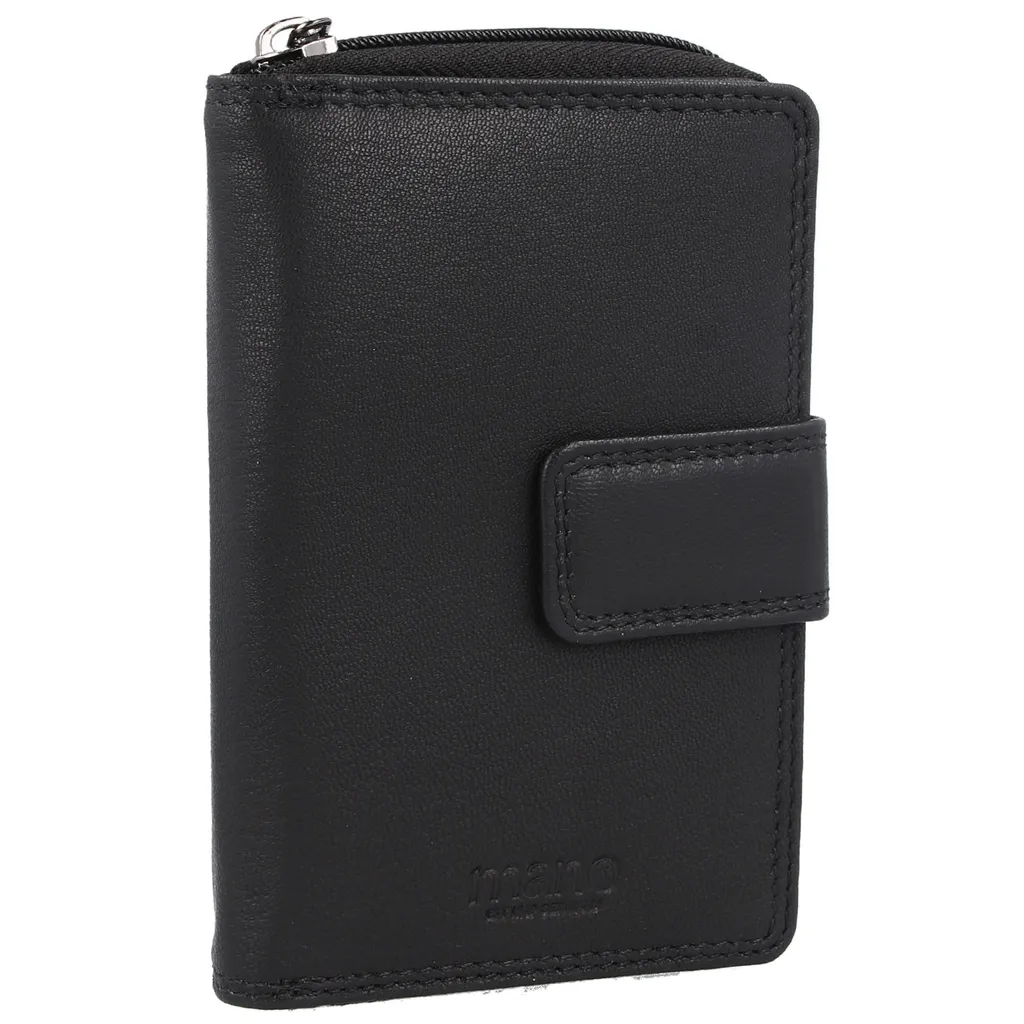 Portafoglio Nero Mano Giulia - Vera Pelle Donna con Zip e 10 Slot - 8
