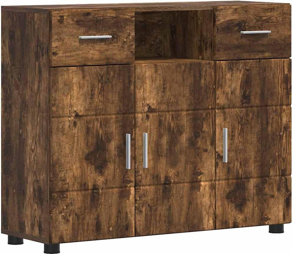 vidaXL Holzschrank Geräucherte Eiche 88,5 x 30,5 x 73 cm Holzwerkstoff