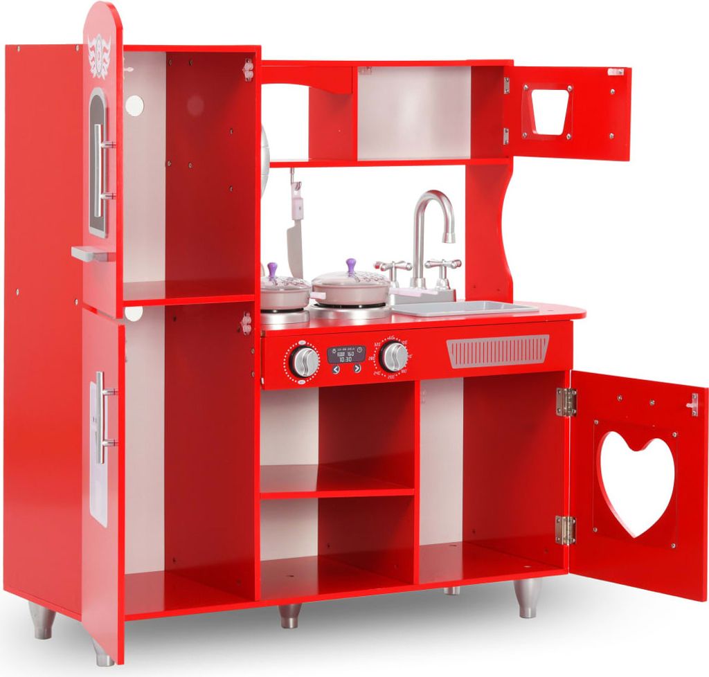 vidaXL Spielküche Kinder MDF 84x31x89 cm Rot Produktbild 
