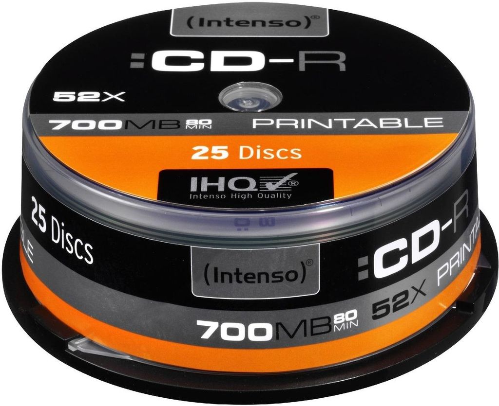 Intenso CD-R 80min/700Mb 52x (25) printable Produktbild 