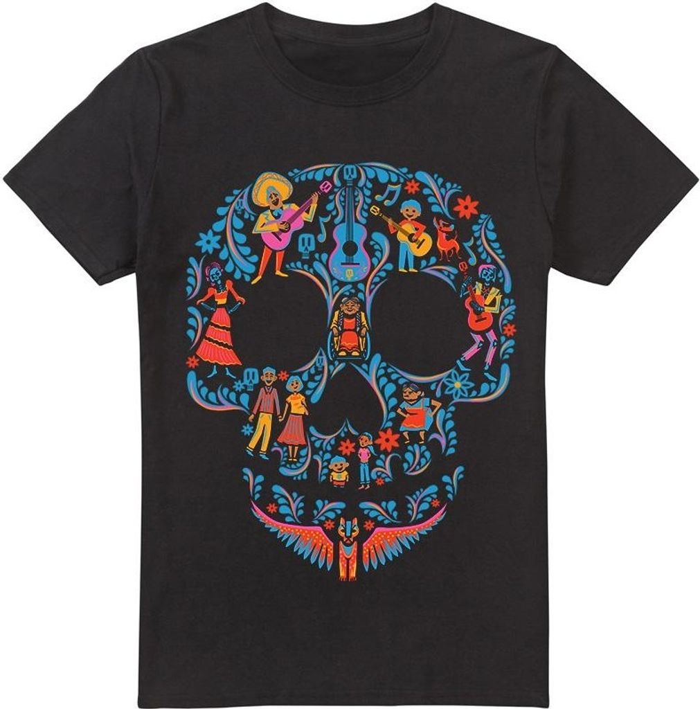 Coco - "Day Of The Dead" T-Shirt für Herren TV3539 (S) (Schwarz)