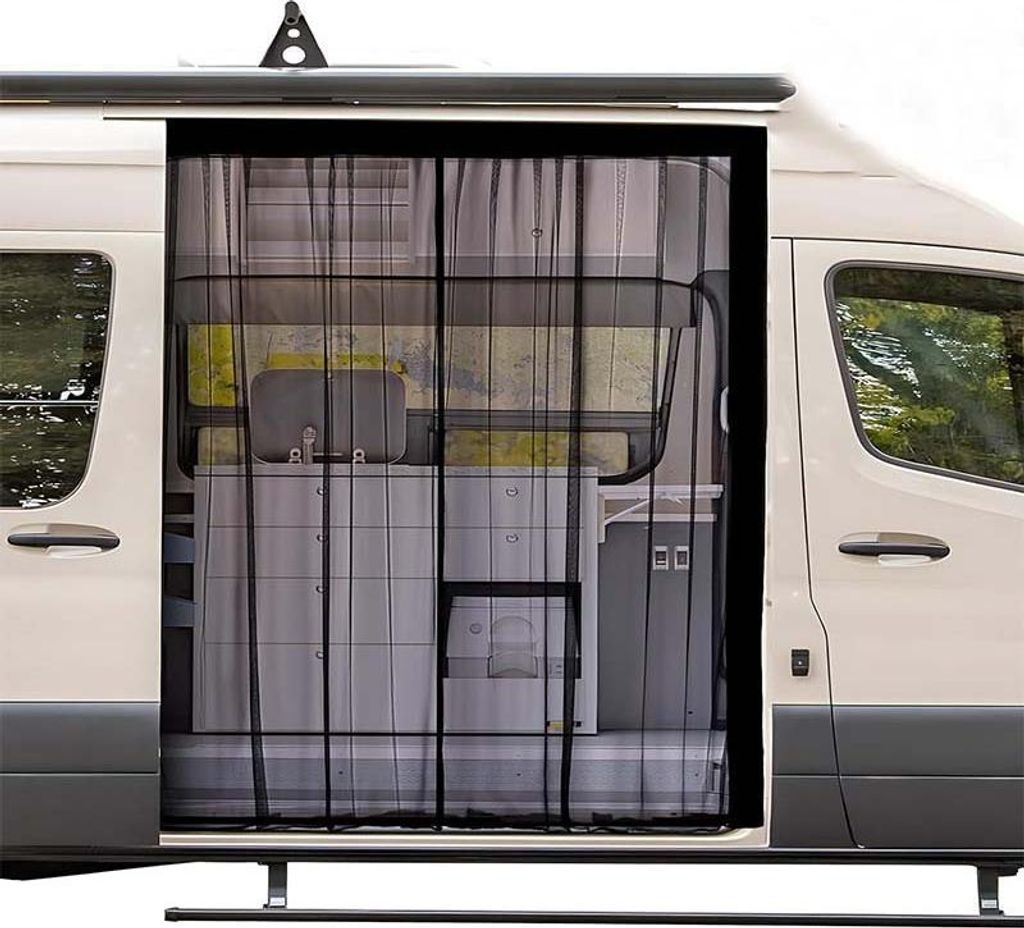 INF MPV Auto Moskitonetz mit Reißverschluss 115x145cm - Insektenfrei & Frischluft