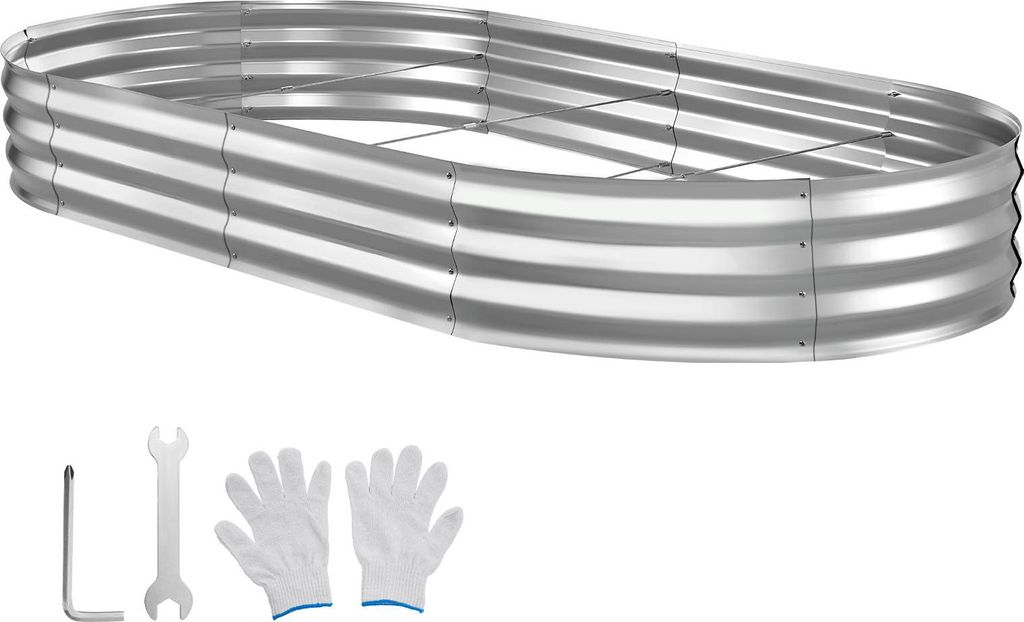 SucceBuy Metalowa podwyższona grządka 240 x 120 x 30 cm, Zdjęcie produktu 
