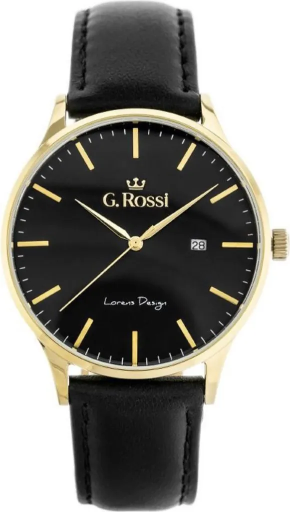 Montre G. Rossi TY158590 étanche en Acier Inoxydable avec Cadran Noir